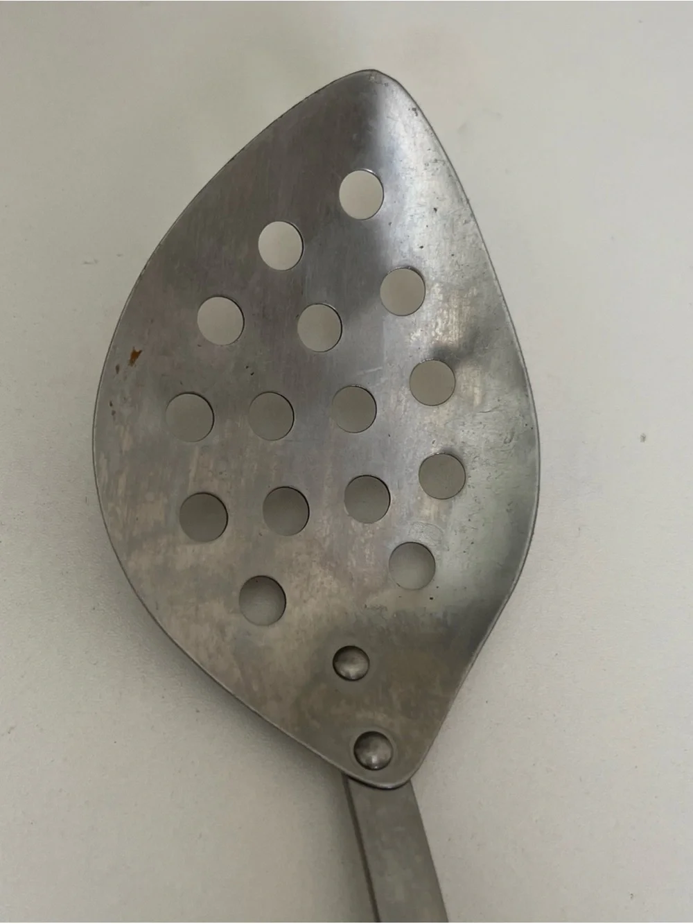 Vintage Stanhome Stainless Steel Slotted Spoon Holed Draining Spoon